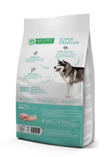 Сухой корм для взрослых собак всех пород старше 7 лет Senior All Breeds Nature's Protection мясо птицы 4 кг NPS45755 фото