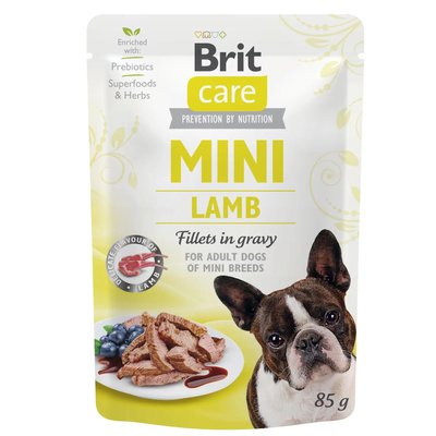 Вологий корм для собак Brit Care Mini pouch 85 г філе в соусі ягня 100215/4401 фото