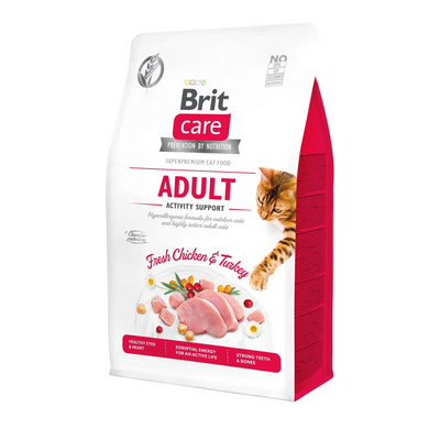 Сухой корм для котов Brit Care Cat GF Adult GF Adult Activity Support курица и индейка 400 г 171299/0839 фото