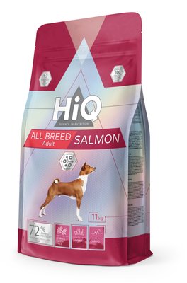 Сухий корм для дорослих собак всіх порід HiQ All Breed Adult Salmon 11 кг HIQ45893 фото