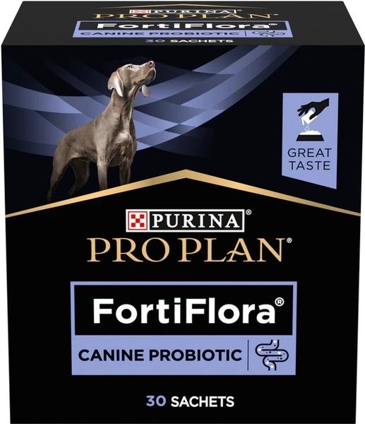 Додатковий корм (пробіотик) для дорослих собак та цуценят Purina Pro Plan Canine Probiotic FortiFlora 30 шт по 1 г 8445290041074 фото