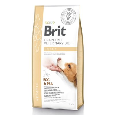 Сухой корм для собак при заболеваниях печени Brit GF Veterinary Diet Dog Hepatic яйцо 12 кг 170946/528158 фото