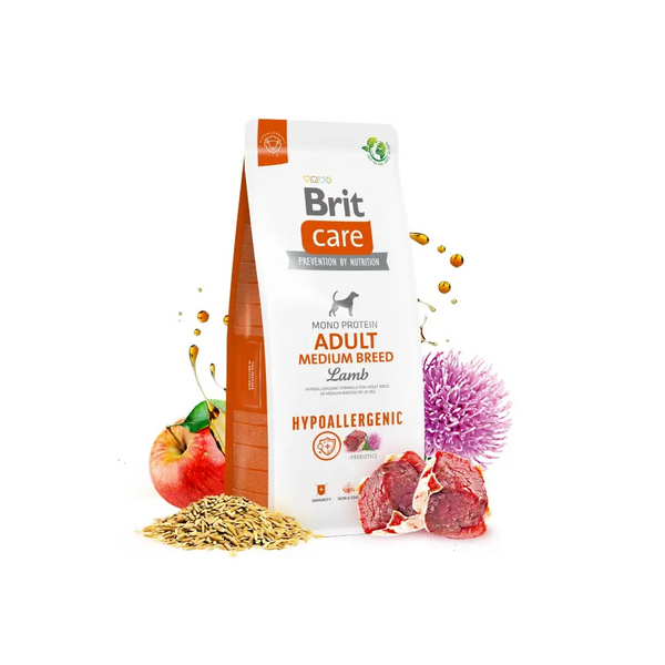 Сухий корм для дорослих собак середніх порід Brit Care Adult Medium Breed Lamb & Rice з ягням 3 кг 172215 фото