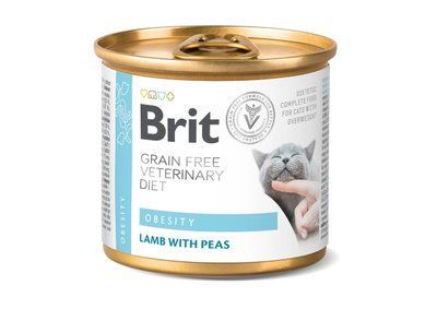 Влажный корм для котов при лечении мочекаменной болезни Brit VetDiets Struvite индейка и горох 200 г 100713/9863 фото