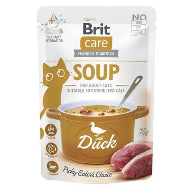 Влажный корм для кошек Brit Care Soup pouch Утка 75 г 101056 фото