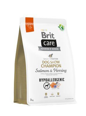 Сухой корм для выставочных собак всех пород Brit Care Dog Show Champion лосось и сельдь 3 кг 172227 фото
