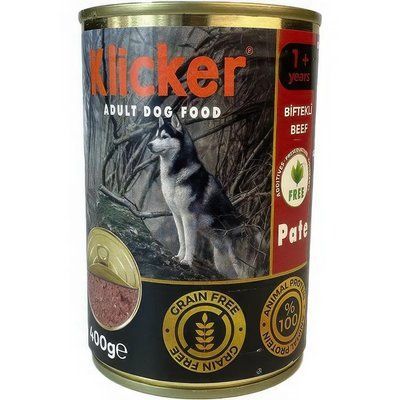 Вологий корм Klicker паштет для дорослих собак з яловичиною 400 г 610726 фото