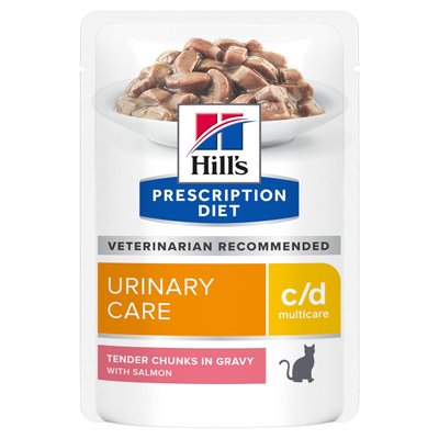 Корм лечебный Hill's Prescription Diet c/d Multicare Salmon для нижних мочевыводящих путей у кошек с лососем 85 г 605602 фото
