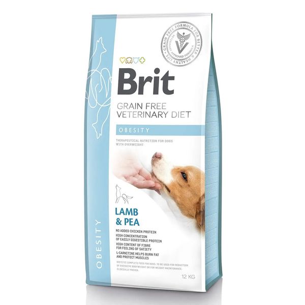 Сухий корм для собак для зниження ваги Brit GF Veterinary Diet Dog Obesity ягня 12 кг 170940/8066 фото