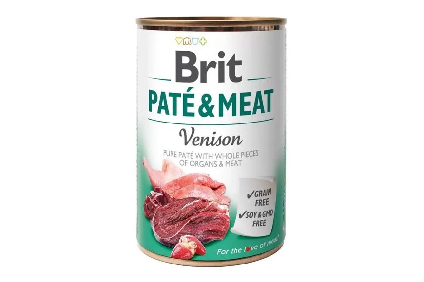 Вологий корм для собак Brit Pate&Meat Dog оленіна 400 г 100866/100078/0328 фото