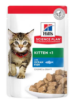 Корм вологий для кошенят і котів у період вагітності та годування Hill's Wet SP Kit FS океанічна риба 85 г 604033 фото