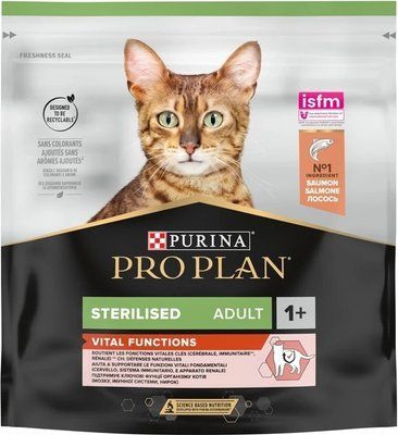 Сухой корм для кошек после стерилизации Purina Pro Plan Sterilised Adult 1+ Vital Functions с лососем 400 г 7613036544832 фото