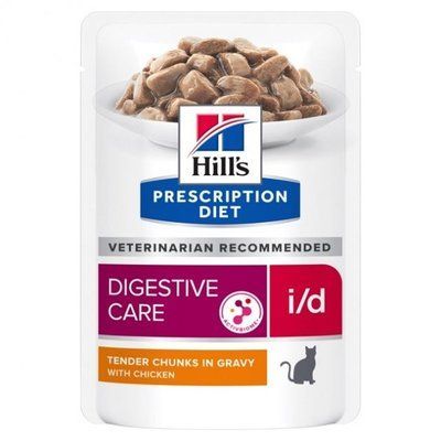Корм лечебный Hills Feline i/d Chicken для котов при заболеваниях ЖКТ, панкреатите, диарее с курицей 85 г 607212 фото