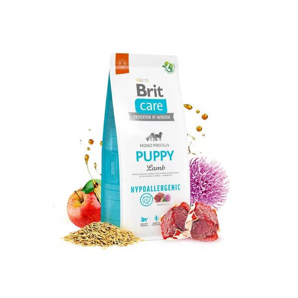 Сухой корм для щенков гипоаллергенный Brit Care Puppy Lamb & Rice с ягненком и рисом 12 кг 172213 фото