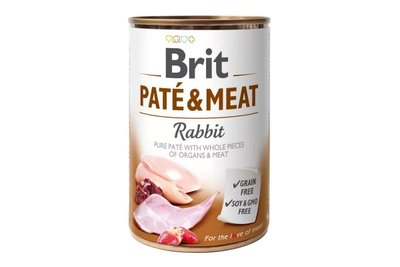 Вологий корм для собак Brit Pate&Meat Dog кролик 400 г 100863/100076/0311 фото