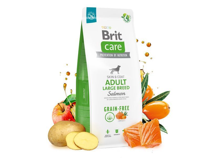 Сухий корм для собак великих порід Brit Care Dog Grain-free Adult Large Breed беззерновий, лосось 3 кг 172203 фото